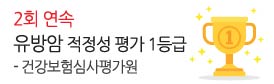 건강보험심사평가원<br />
2회 연속 유방암 1등급