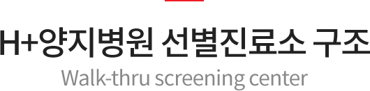 H+양지병원 선별진료소 구조 : Walk-thru screening center